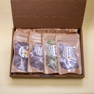 Assorted tea set (three-year-old bancha tea, roasted green tea, brown rice tea, Japanese black tea)