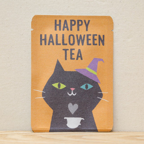 HAPPY HALLOWEEN TEA (Black Cat)