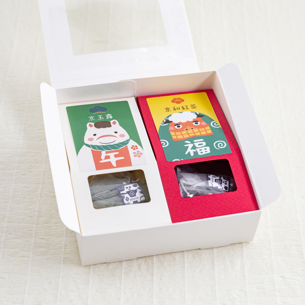 午福ギフトセット（玉露・和紅茶ティーバッグ） – 京都ぎょくろのごえん茶
